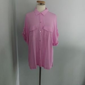 Laura Plus Women's Buttons Dowm short sleeves blouse Size 14